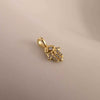 Stainless Steel Heart And Animal Pendant Necklace With Vacuum Electroplated 18K Gold Color Retention