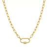 Stainless Steel Heart And Animal Pendant Necklace With Vacuum Electroplated 18K Gold Color Retention