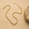 Stainless Steel Heart And Letter Fashion Necklace With Electroplating For Women