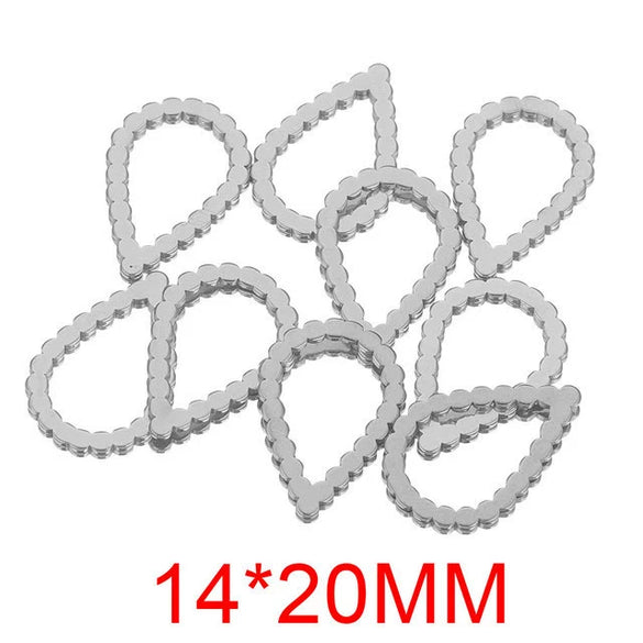 Stainless Steel Heart And Oval Water Drop Diy Handmade Jewelry Accessories Cartoon Geometric Style With Electroplating