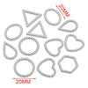 Stainless Steel Heart And Oval Water Drop Diy Handmade Jewelry Accessories Cartoon Geometric Style With Electroplating
