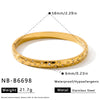Stainless Steel Heart And Star Pattern Bracelet With Zircon Inlay And Vacuum Electroplated Finish