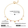 Stainless Steel Heart And Star Pendant Necklace Electroplated For Women
