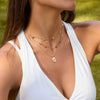 Stainless Steel Heart And Star Pendant Necklace Electroplated For Women