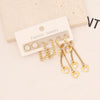 Stainless Steel Heart Butterfly Earring Set With Electroplating