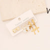 Stainless Steel Heart Butterfly Earring Set With Electroplating