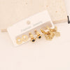 Stainless Steel Heart Butterfly Earring Set With Electroplating