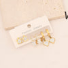 Stainless Steel Heart Butterfly Earring Set With Electroplating