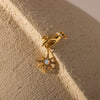 Stainless Steel Heart Butterfly Pendant Animal Necklace With Vacuum Electroplated 18K Gold Color Retention