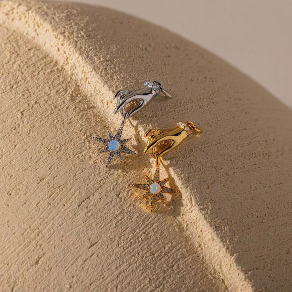 Stainless Steel Heart Butterfly Pendant Animal Necklace With Vacuum Electroplated 18K Gold Color Retention