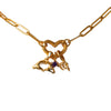 Stainless Steel Heart Butterfly Pendant Animal Necklace With Vacuum Electroplated 18K Gold Color Retention