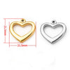 Stainless Steel Heart Cut Out Necklace Pendant Fashion Diy Jewelry Accessories Electroplating
