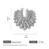 Stainless Steel Heart Fanshaped Leaf Pendant Jewelry Highend Electroplated For Necklace Bracelet Accessories