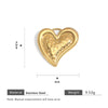 Stainless Steel Heart Fanshaped Leaf Pendant Jewelry Highend Electroplated For Necklace Bracelet Accessories