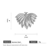Stainless Steel Heart Fanshaped Leaf Pendant Jewelry Highend Electroplated For Necklace Bracelet Accessories