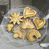 Stainless Steel Heart Fanshaped Leaf Pendant Jewelry Highend Electroplated For Necklace Bracelet Accessories