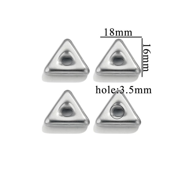 Stainless Steel Heart Fivepointed Star Large Hole Hexagonal Partition Fish Pattern Diy Jewelry Necklace Making Supplies Accessories With Electroplating
