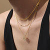316L Stainless Steel Heart Fourleaf Flower Multilayer Necklace Bracelet Set For Women Electroplated Fashion Elegant