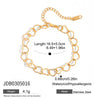 Stainless Steel Heart Geometric Pattern Electroplated Light Luxury Bracelet For Women