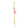 Stainless Steel Heart Geometric Pendant Luggage Chain With Furnace Vacuum Electroplated 18K Gold Color Retention
