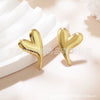Stainless Steel Heart Geometric Stamping Women's Love Earrings