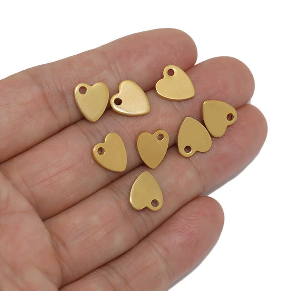 Stainless Steel Heart Goldplated Pendant Jewelry Accessories