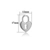 Stainless Steel Heart Lock Hollow Pendant Plated Jewelry Diy Necklace Bracelet Accessory