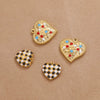 Stainless Steel Heart Love Pattern Electroplated Diy Jewelry Accessories Pendant Earrings Bracelet Necklace