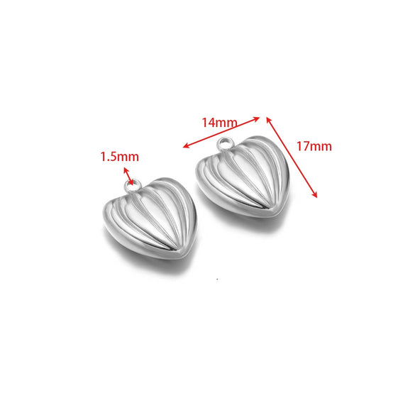 Stainless Steel Heart Love Pendant Electroplated Jewelry Accessories For Necklace And Bracelet