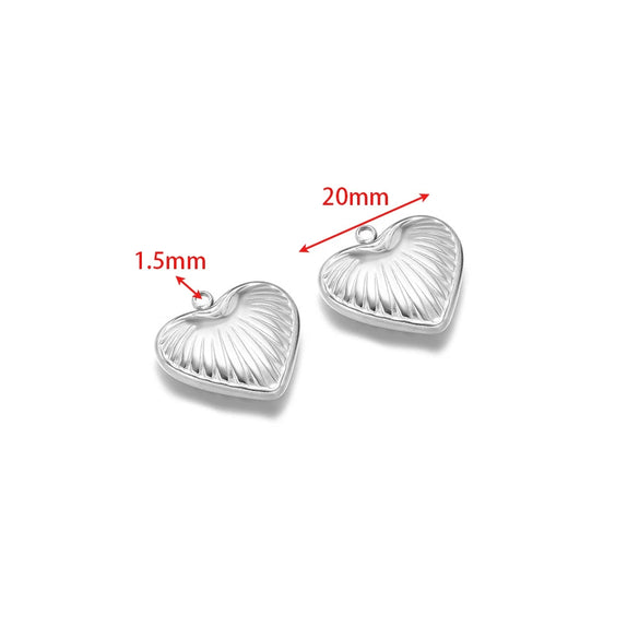 Stainless Steel Heart Love Pendant Electroplated Jewelry Accessories For Necklace And Bracelet