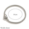 Stainless Steel Heart Pattern Beads Bracelet With Openable Snake Chain And Electroplating Treatment