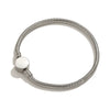 Stainless Steel Heart Pattern Beads Bracelet With Openable Snake Chain And Electroplating Treatment