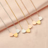 Stainless Steel Heart Pattern Threeheart Necklace