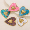 Stainless Steel Heart Pendant Electroplating Jewelry Accessories For Diy Necklace And Bracelet