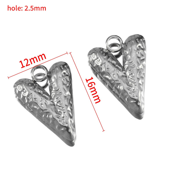 Stainless Steel Heart Pendant Jewelry Accessories With Electroplating And Retro Niche Simple Design