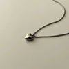Stainless Steel Heart Pendant Necklace Double Sided Heart Retro Style Furnace Vacuum Plating Jewelry For Women