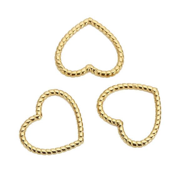 Stainless Steel Heart Pendant Necklace Simple Style Electroplated