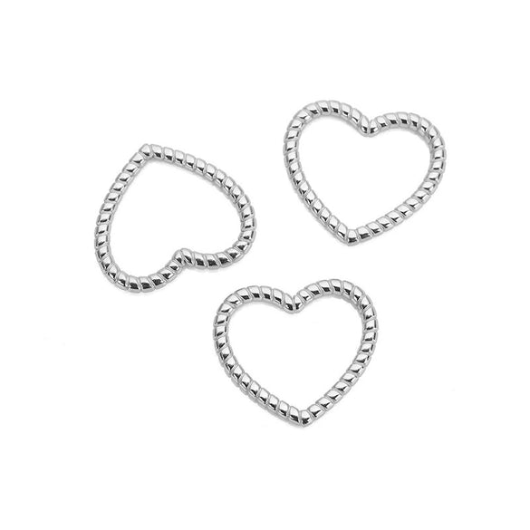 Stainless Steel Heart Pendant Necklace Simple Style Electroplated