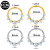 Stainless Steel Heart Shape Diamond Inlaid Nose Ring And Ear Ring For Body Piercing Minimalist Style Unisex Jewelry