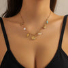 Stainless Steel Heart Shape Dolphin Pendant O Chain Necklace With Goldplated Electroplating For Women