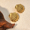 Stainless Steel Heart Shape Electroplated Couple Style Earrings