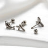 Stainless Steel Heart Shape Electroplated Women's Ear Studs