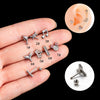 Stainless Steel Heart Shape Electroplated Women's Ear Studs