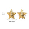Stainless Steel Heart Shape Electroplated Women's Earrings With Imitation Pearl And Zircon Starfish Shell Design