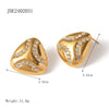 Stainless Steel Heart Shape Electroplated Women's Earrings