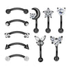 Stainless Steel Heart Shape Electroplating Piercing Jewelry Eyebrow Nail Ear Bone Nail Lip Nail