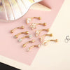 Stainless Steel Heart Shape Electroplating Piercing Jewelry Eyebrow Nail Ear Bone Nail Lip Nail
