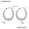 Stainless Steel Heart Shape Geometric Women's Earrings Plated With 18K True Gold