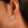 Stainless Steel Heart Shape Geometric Women's Earrings Plated With 18K True Gold