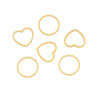 Stainless Steel Heart Shape Jewelry Connection Accessories For Diy Necklace Bracelet Earrings With Electroplating Treatment